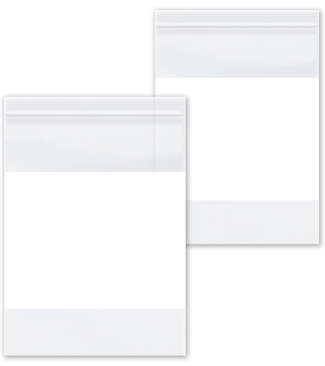 500/PCS White Block 4″x10″ Clear Reclosable Seal Bag Plastic Zip Lock Bags 2Mil