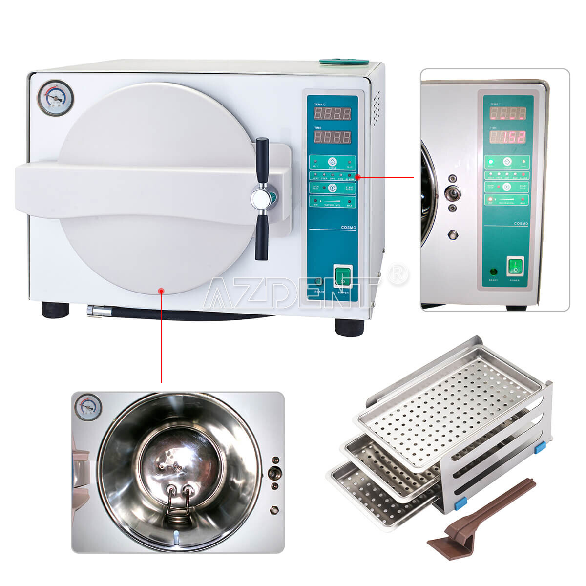 18L/22L Dental Autoclave Steam Sterilizer Medical Class B Drying/w/ Printer