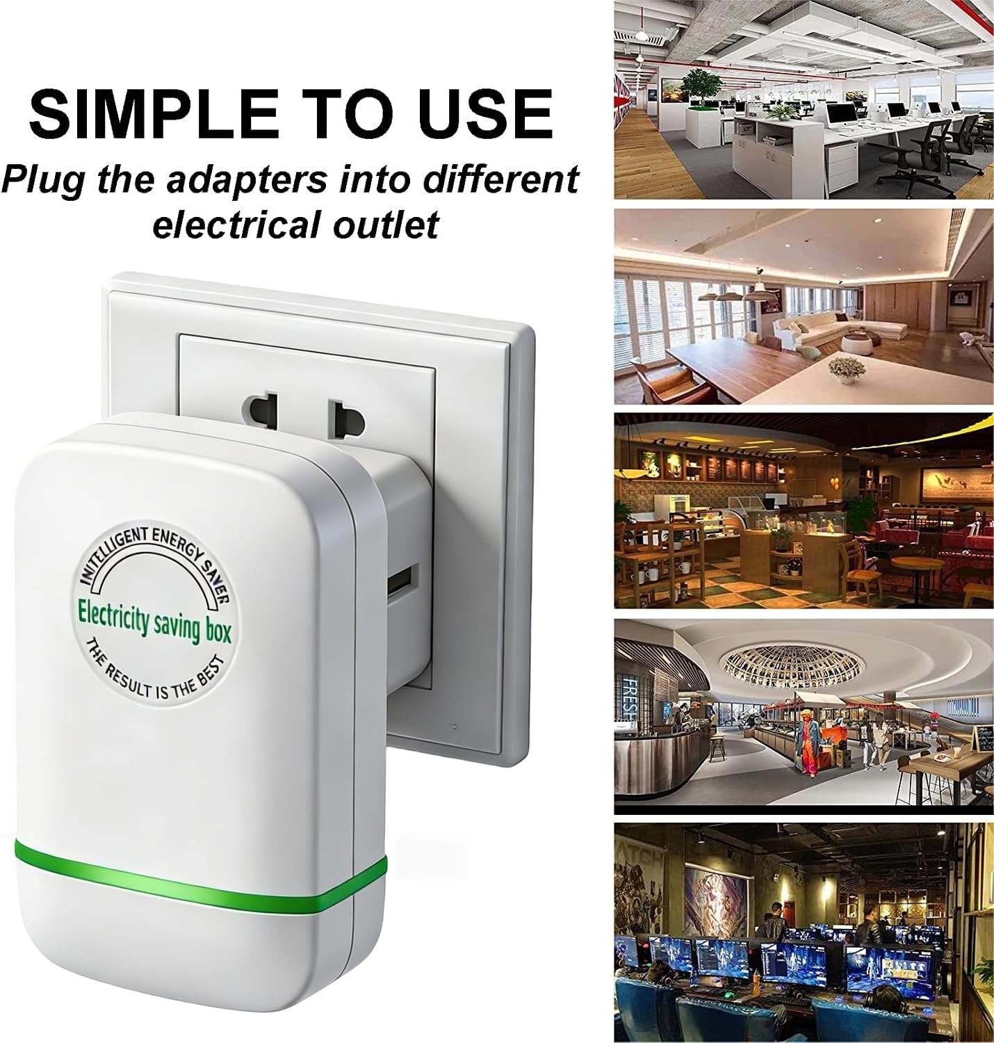 Electricity Saving Box-Intelligent Energy Saver Plug in Saving Device for Home,