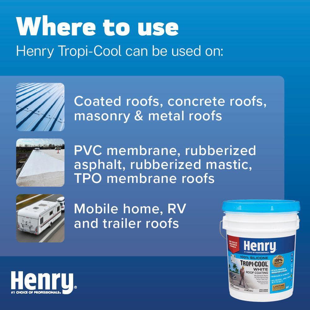 887 Tropi-Cool 100% Silicone White Roof Coating 4.75 Gal.