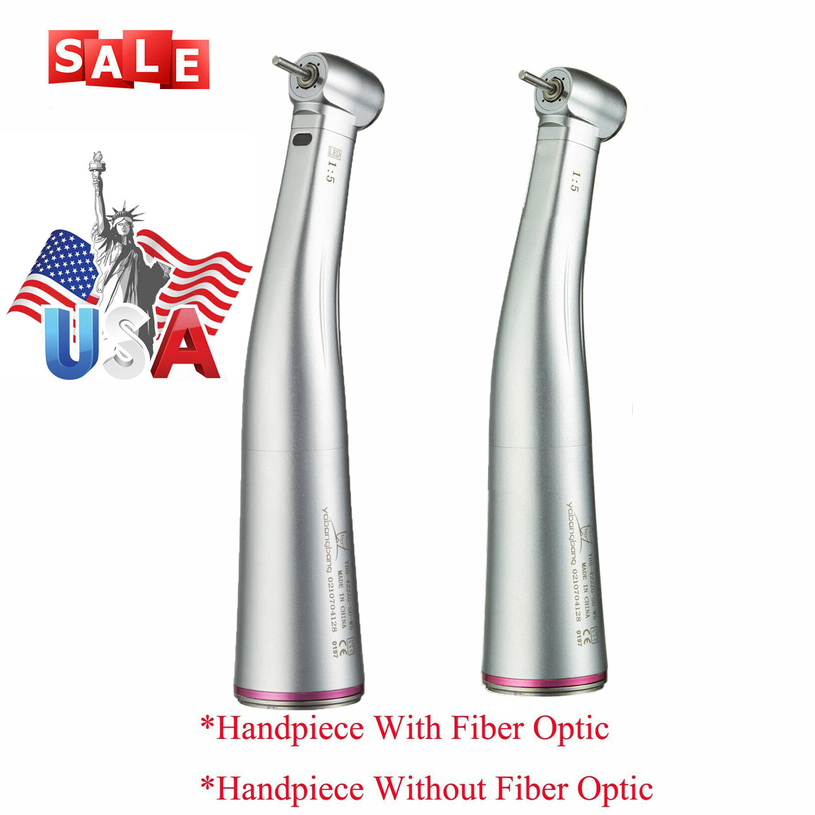 Yabangbang Dental High Speed Handpiece /1:5 Increasing Electric Contra Angle USA