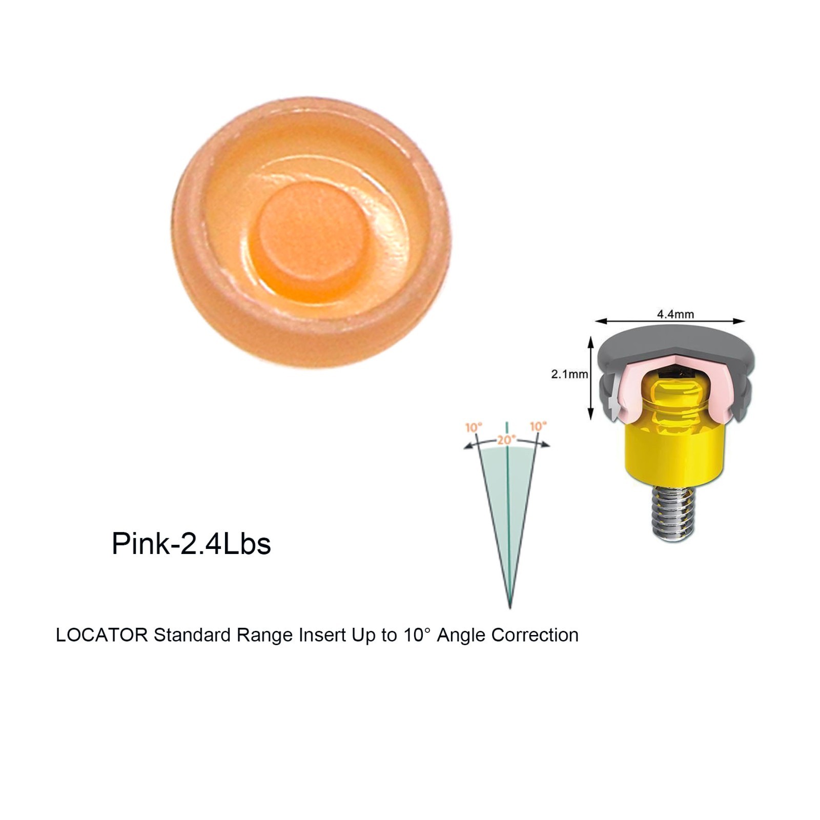 Dental Titanium Abutment Male Cap Inserts Fits Major ZEST locator Implant System
