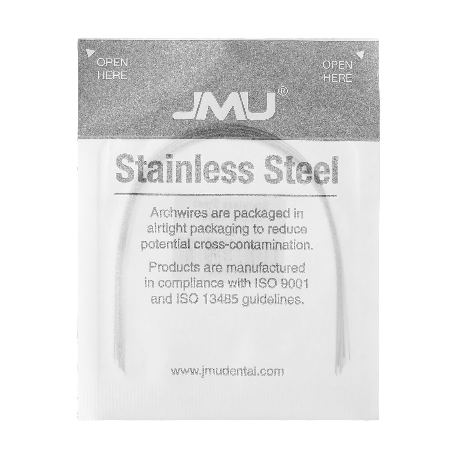 JMU 10PK Orthodontic Archwire Natural Stainless Steel Form Round Rectangular
