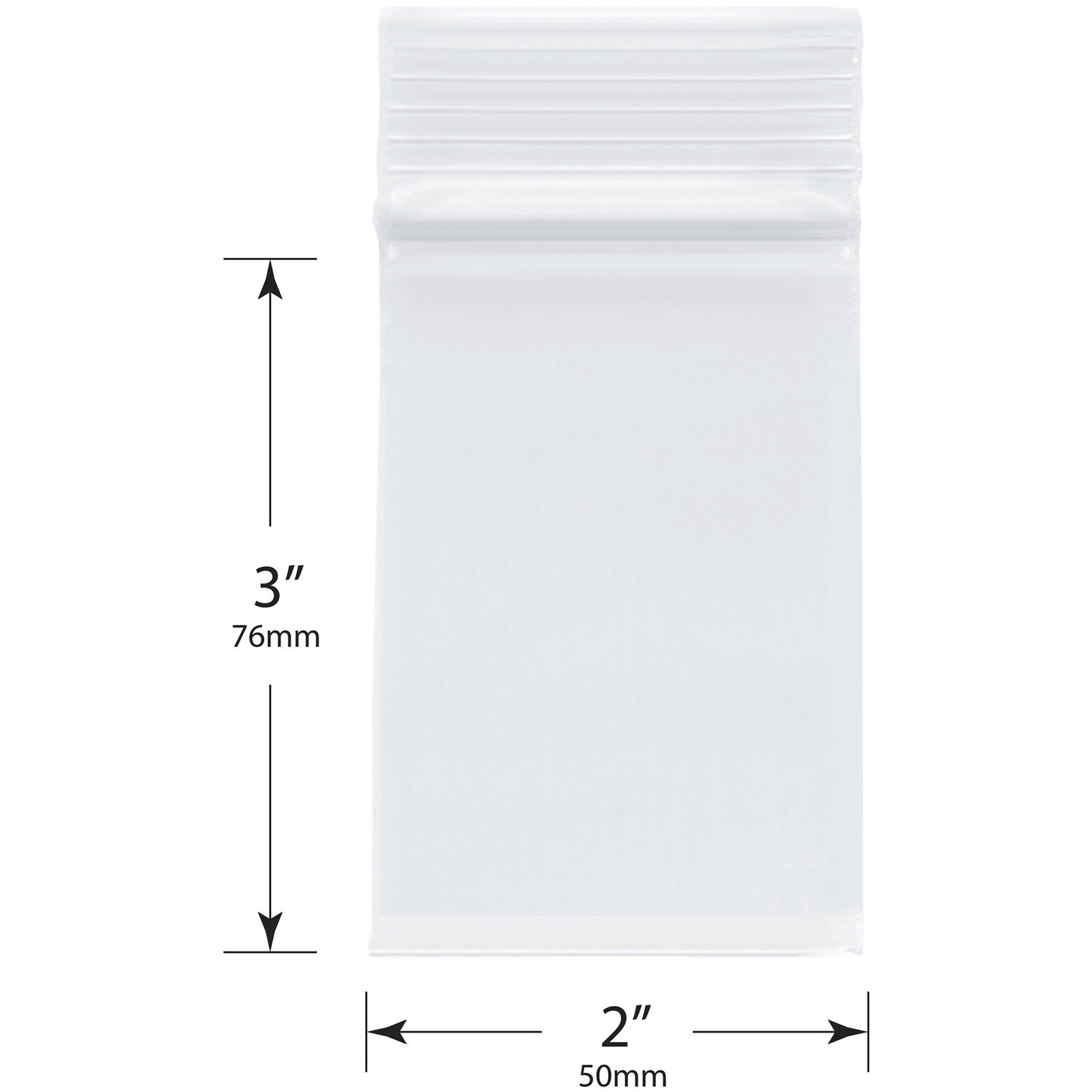 Plymor 2″ x 3″, 4 Mil Heavy Duty Zipper Reclosable Plastic Bags
