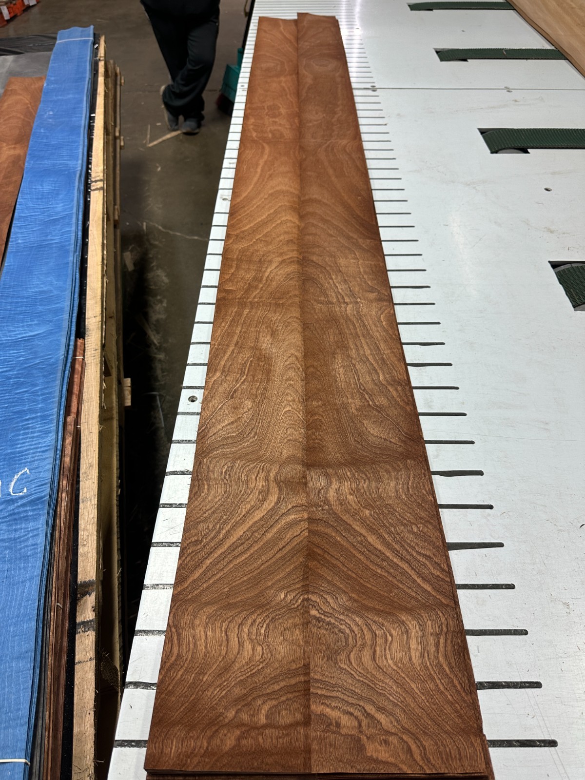 Mahogany Raw Wood Veneer 2 sheets 93” x 5” 319Y