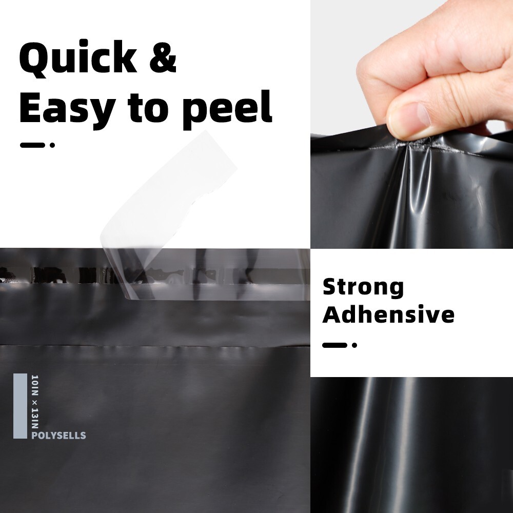 1000 10×13 Poly Mailers Envelopes Self Sealing Shipping Mailers Black POLYSELLS®