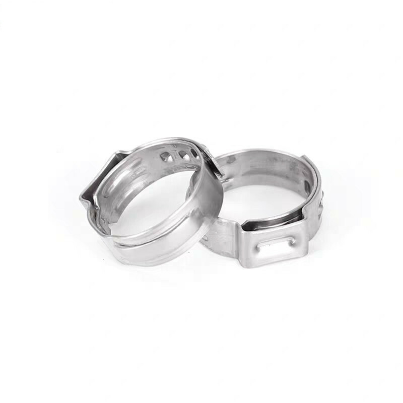 10/100X 304 Stainless Steel Single Ear Hose Clamps Assortment Water Pipe Hoop