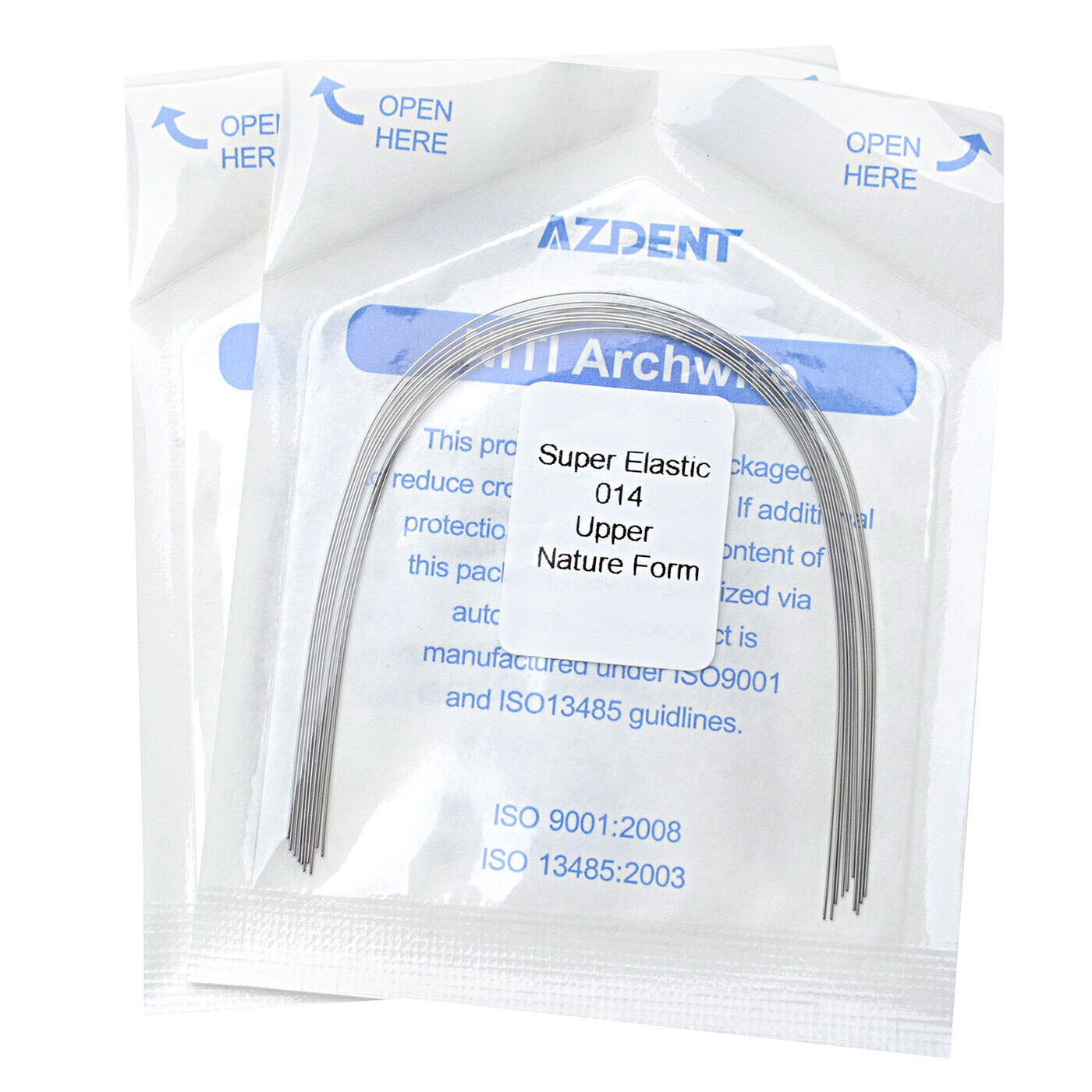 dental Orthodo super elástico niti redondear alambre ovoide/naturaleza/cuadrado