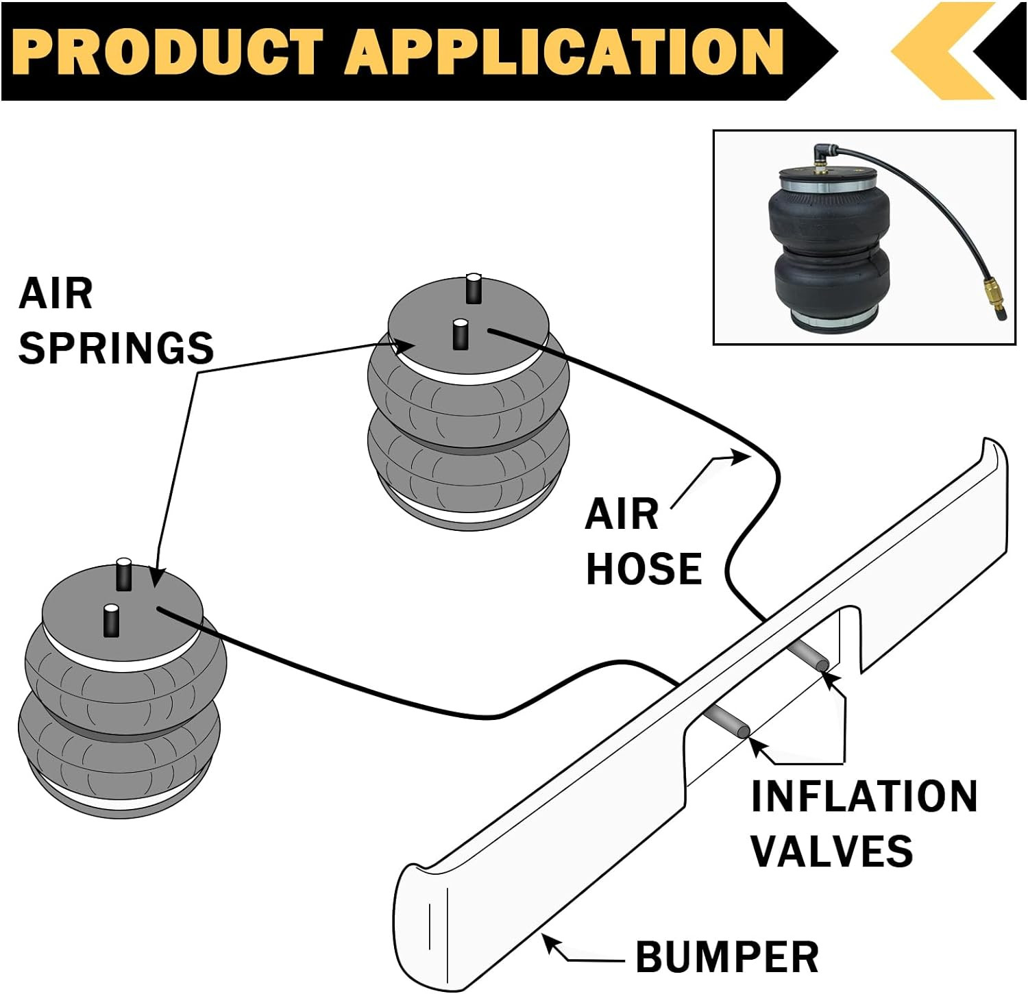 4 PCS 1/4″ Inflation Schrader Valve with Push to Connect for 1/4″ OD Air Line