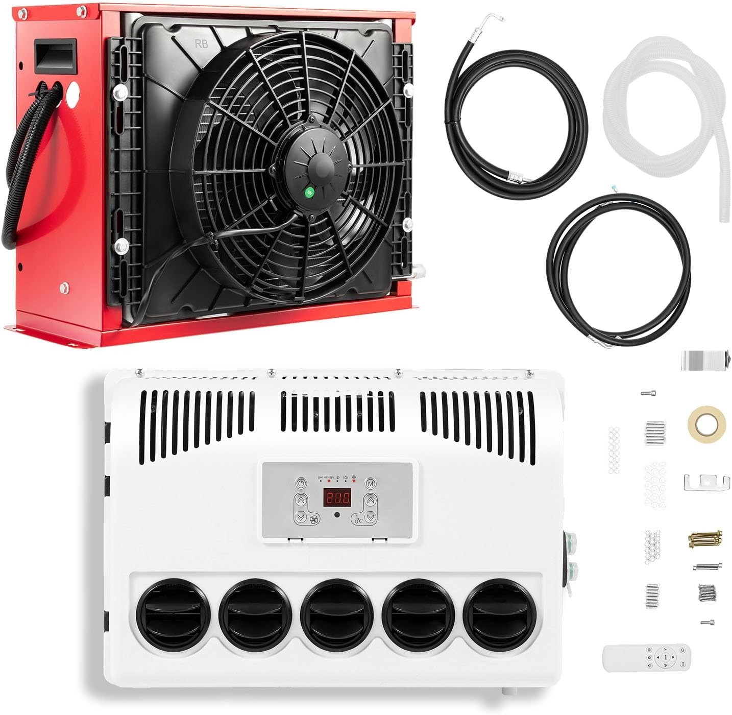 12V 11000 BTU Truck Air Conditioner Split AC Fits Semi Trucks Bus RV Caravan