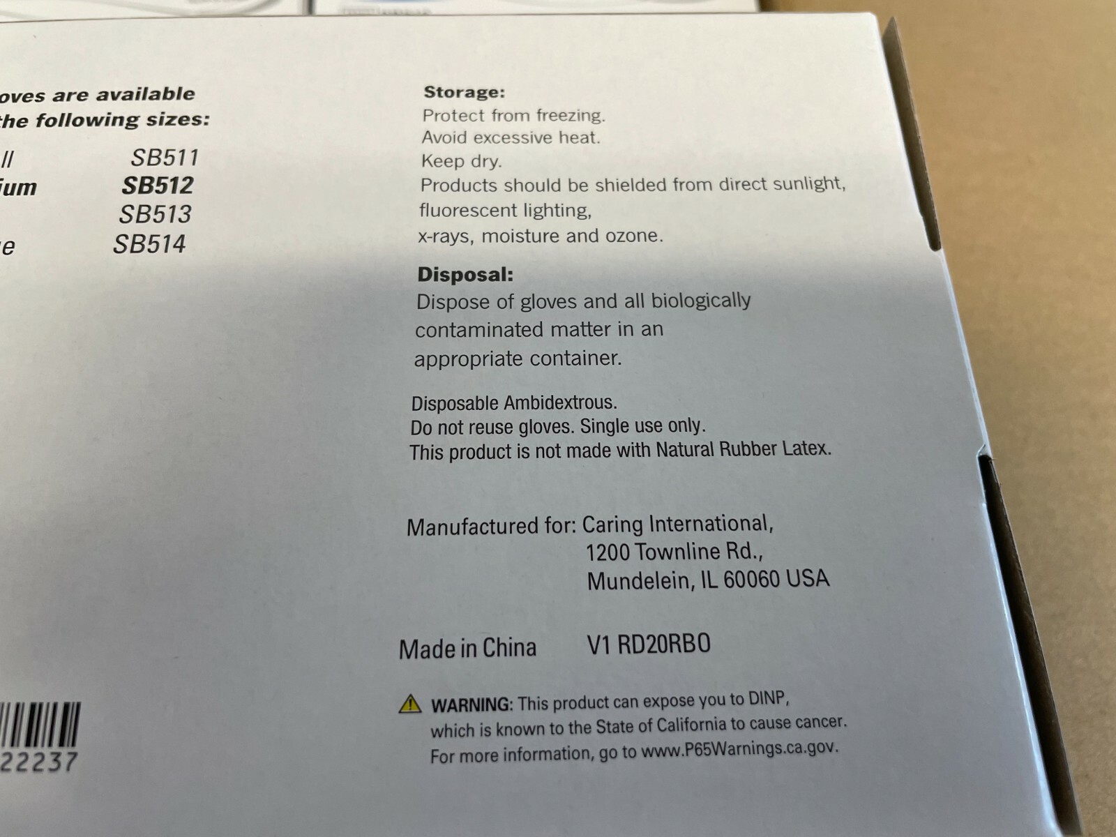 U10: Case of 1500 (10 Boxes) Medline Vinyl Powder-Free Gloves Medium SB512