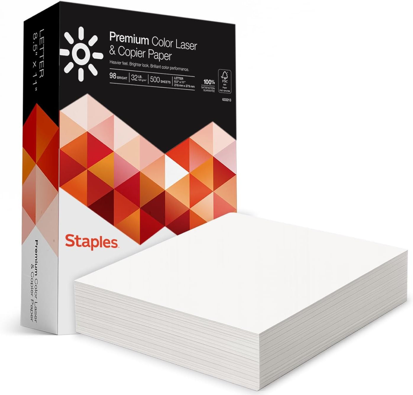 8.5-Inch X 11-Inch Laser Paper 32 Lbs. 98 Brightness 500/Rm