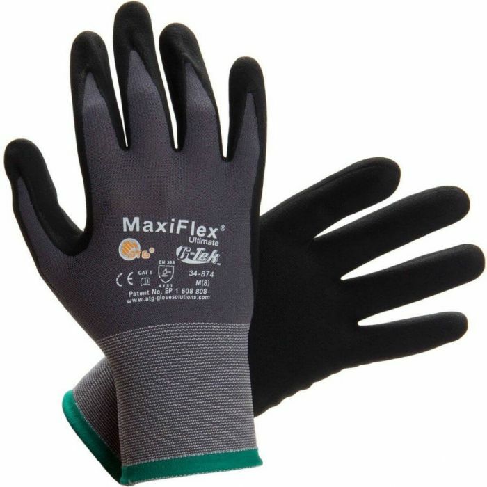 PIP 34-874 MaxiFlex Ultimate Micro Foam Nitrile Grip Coated WORK GLOVES 3 PAIR