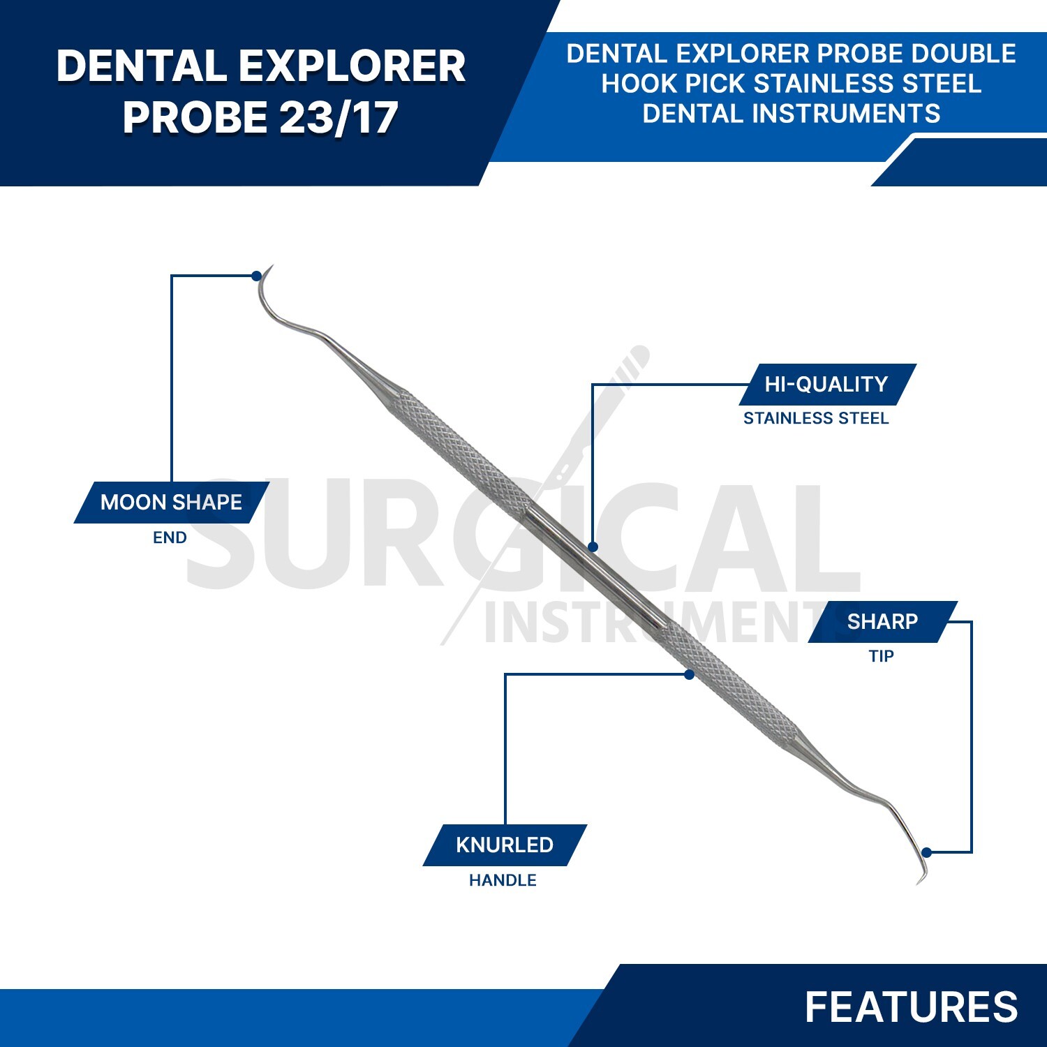 45 Instruments Basic Dental Set Mirror Explorer College Plier Economy Grade