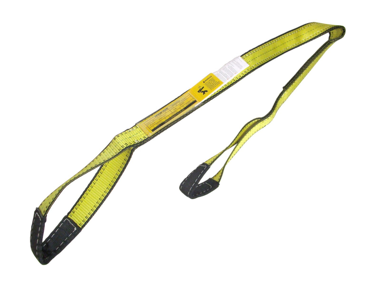 2″ x 3 ft Web Lifting Sling Tow Strap 2-ply Eye & Eye Tagged Rated (2 Pack)