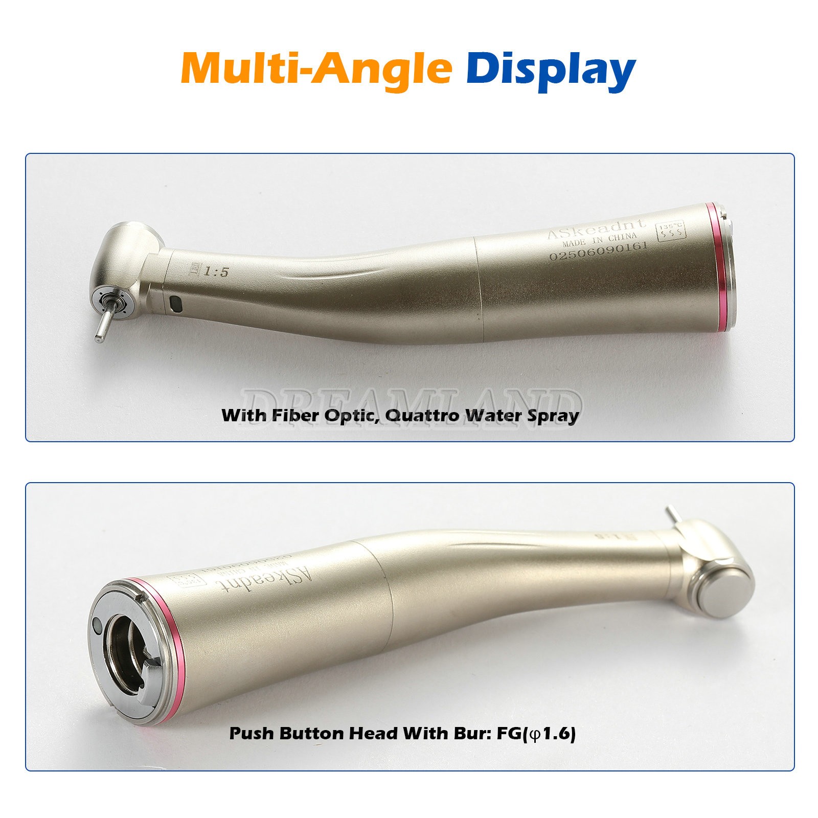 KAVO Style Dental Fiber Optic High Speed Turbine Handpiece LED E-generator 4Hole