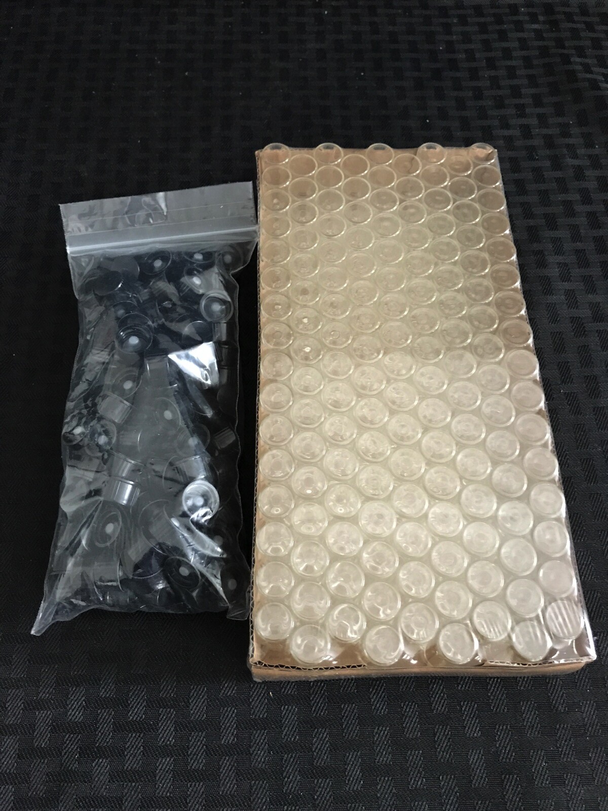 New (144Pc) Clear Glass 4mL 1-Dram Sample Vials 13-415 Phenolic Cone Screw Caps