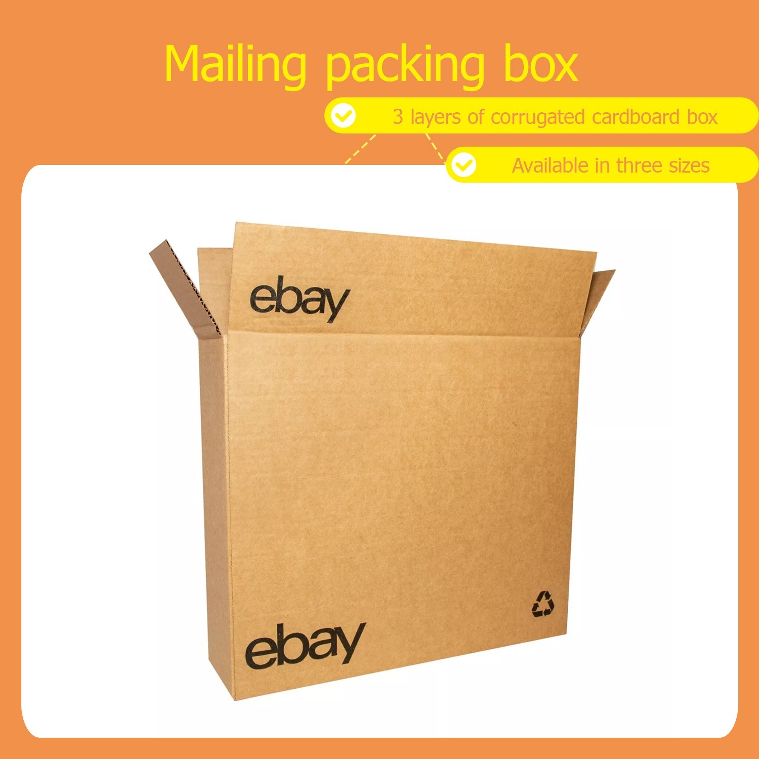 25pcs pack 16″ x 12″ x 8″Shipping Packing corrugated cardboard boxes color logo