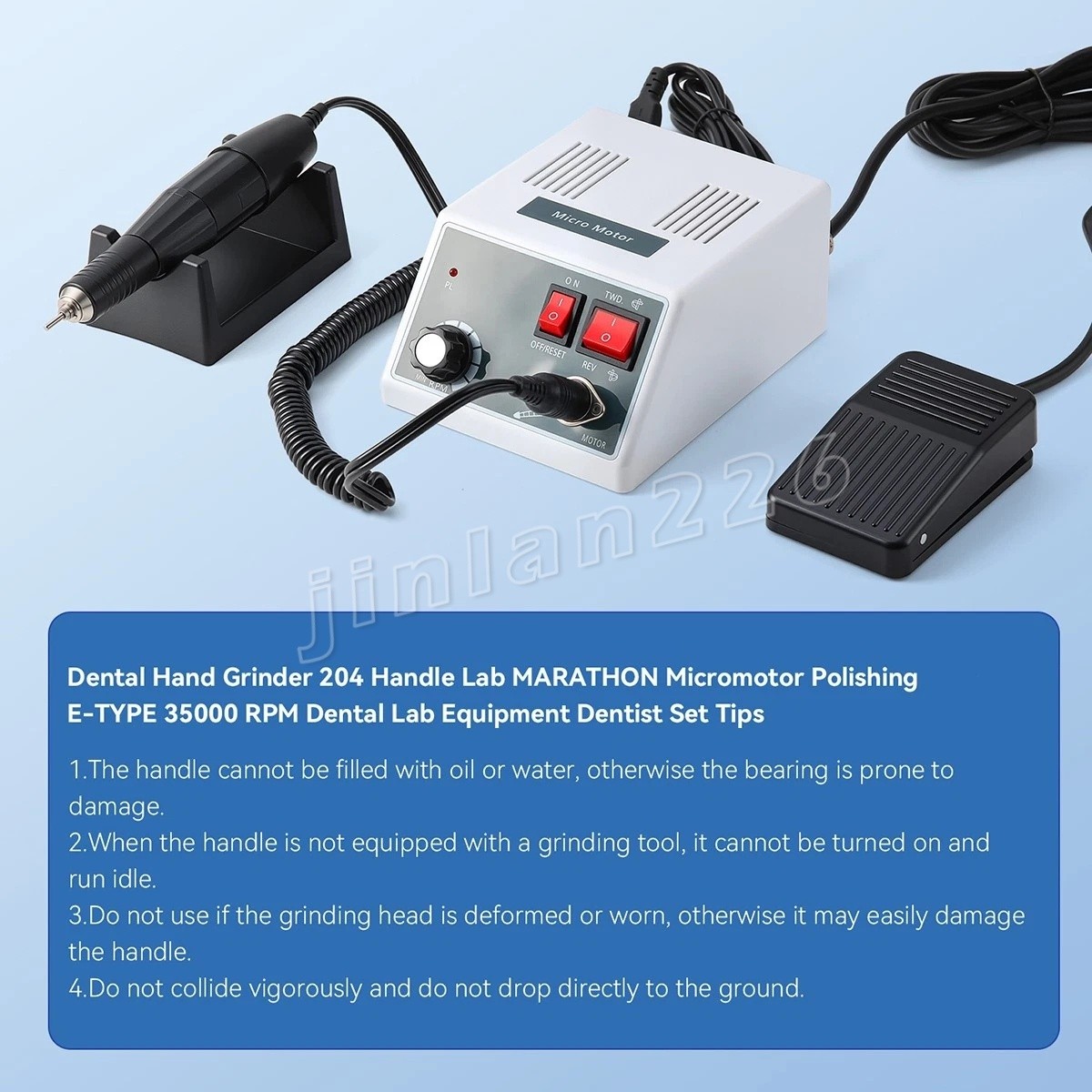 Dental Lab Marathon Electric Micromotor Polishing Unit + 35K rpm Motor Handpiece