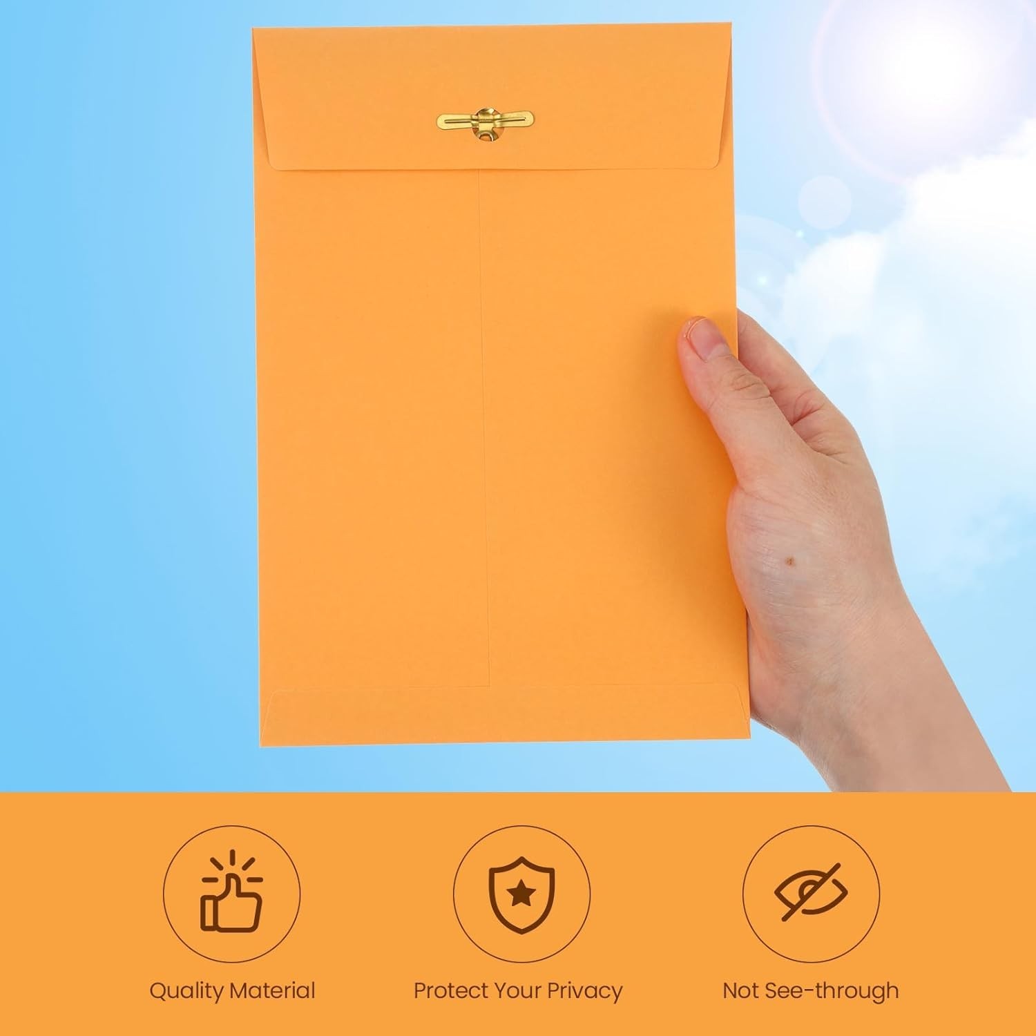 50 Pcs 5 x 7.5 Manilla Envelopes Clasp Kraft Catalog with Closure for Storing…
