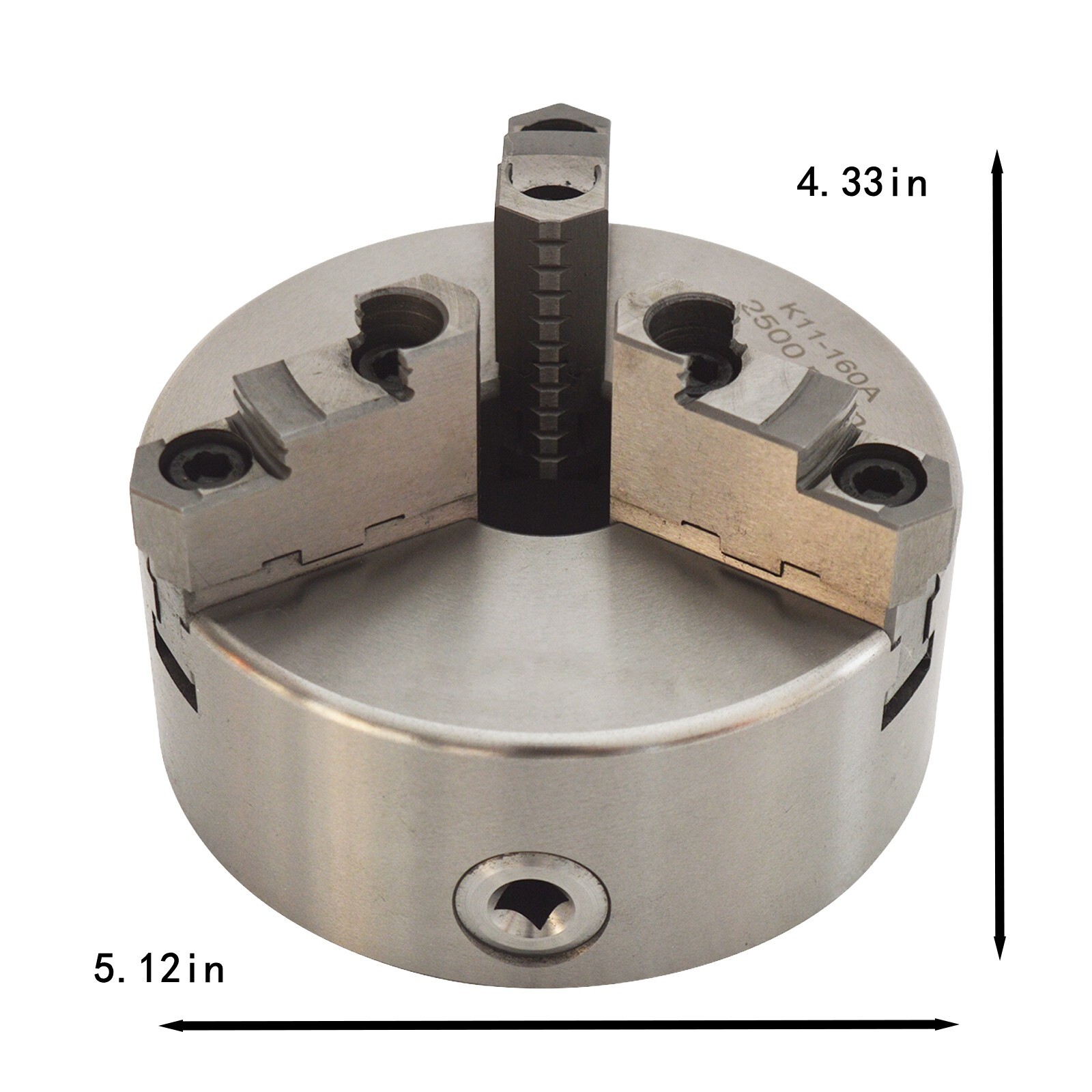 3 Jaw Lathe Chuck Self Centering for Milling Machine K11-160A 2500 r/min 160mm