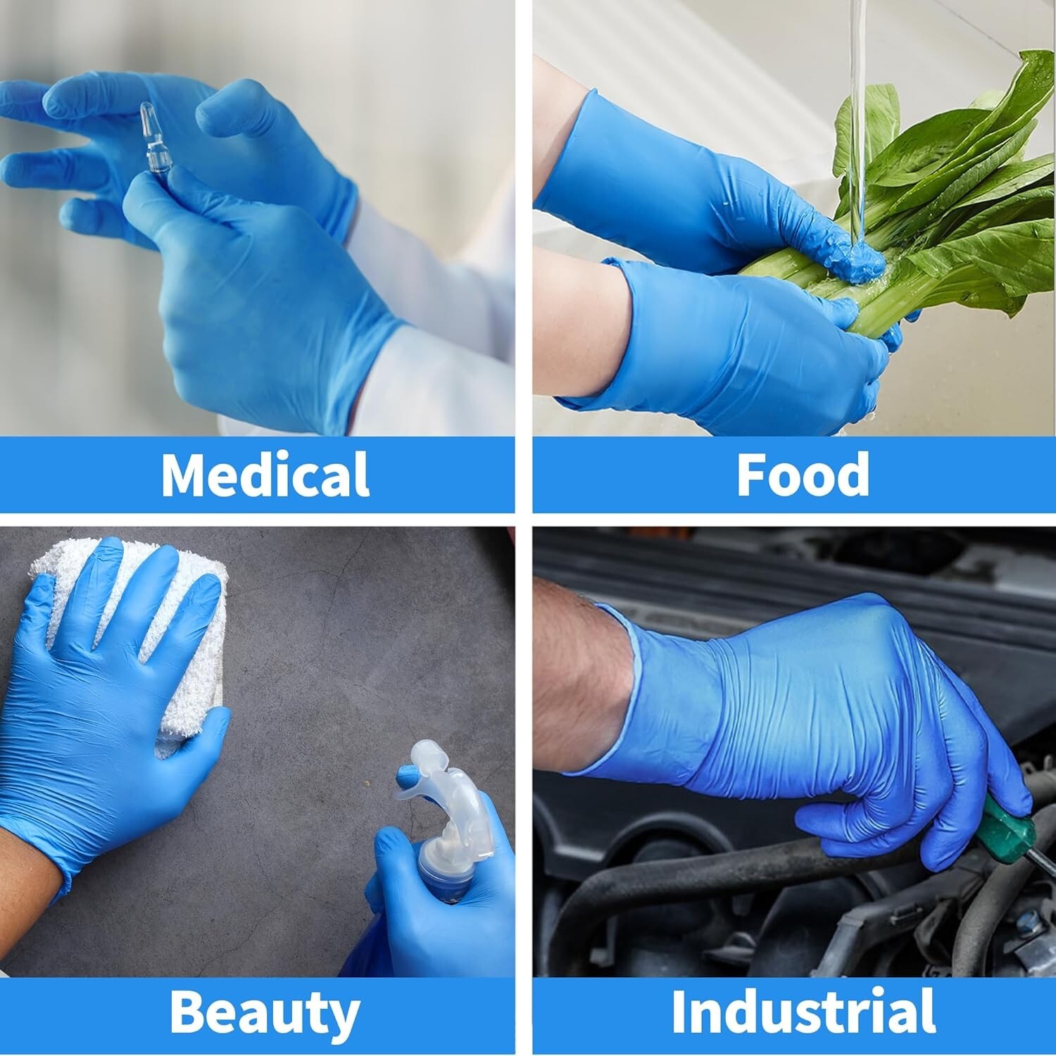 1000 Medical Vinyl Exam Disposable Gloves, Latex & Powder Free,Food Grade