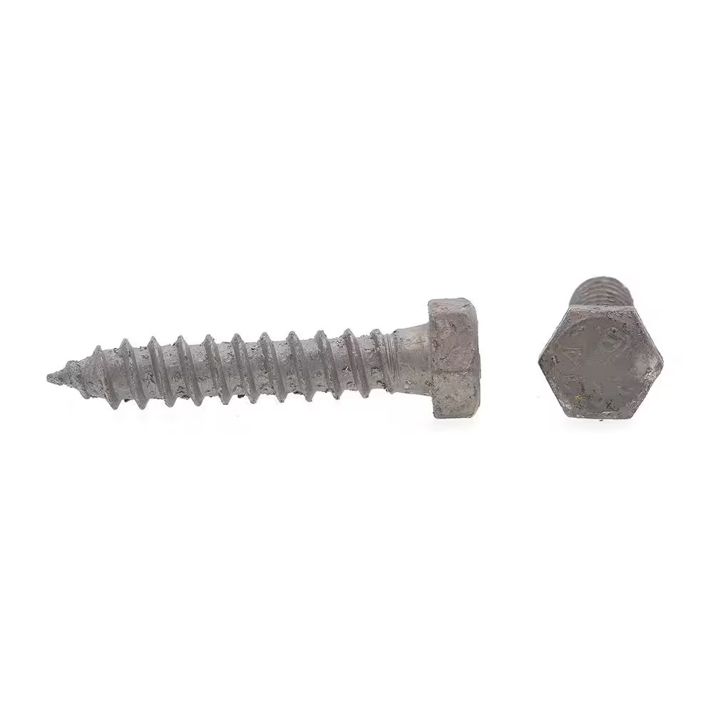 3/8 In. X 2 In. A307 Grade a Hot Dip Galvanized Steel Hex Lag Screws (25-Pack)