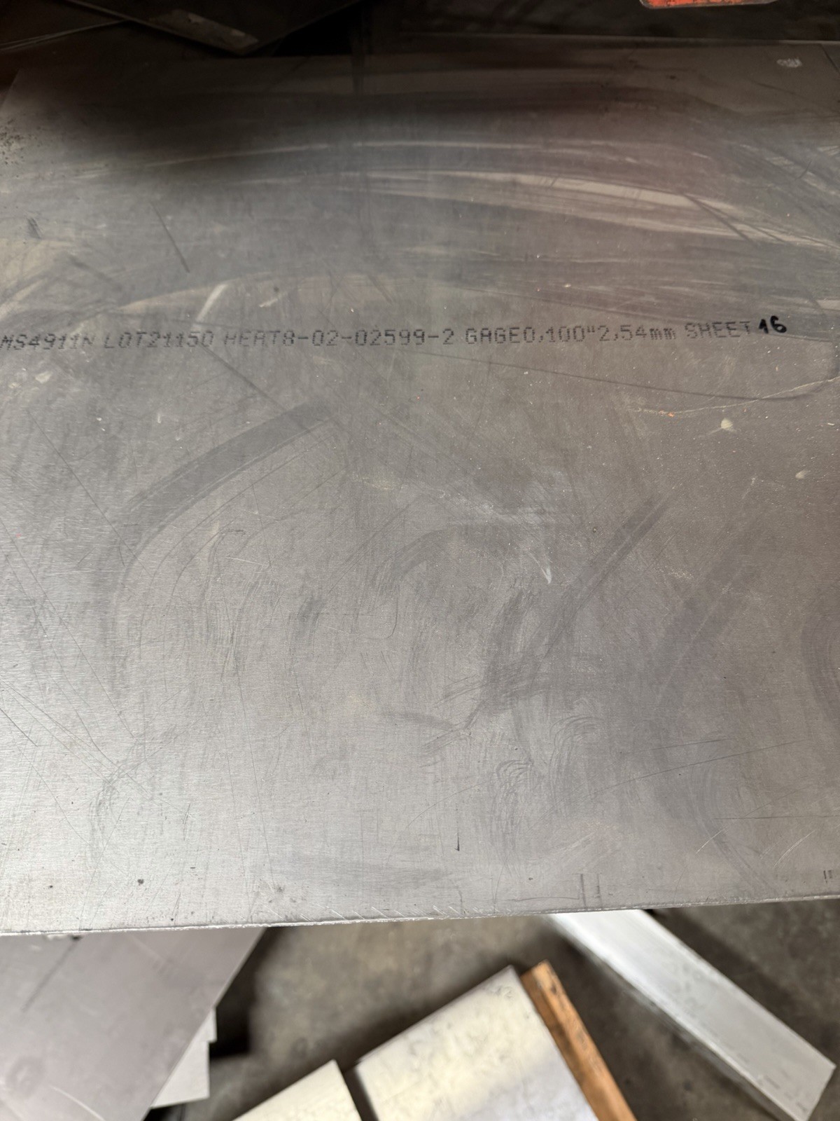 Titanium Plate 6AL4V 24″ x 24″ x .100″