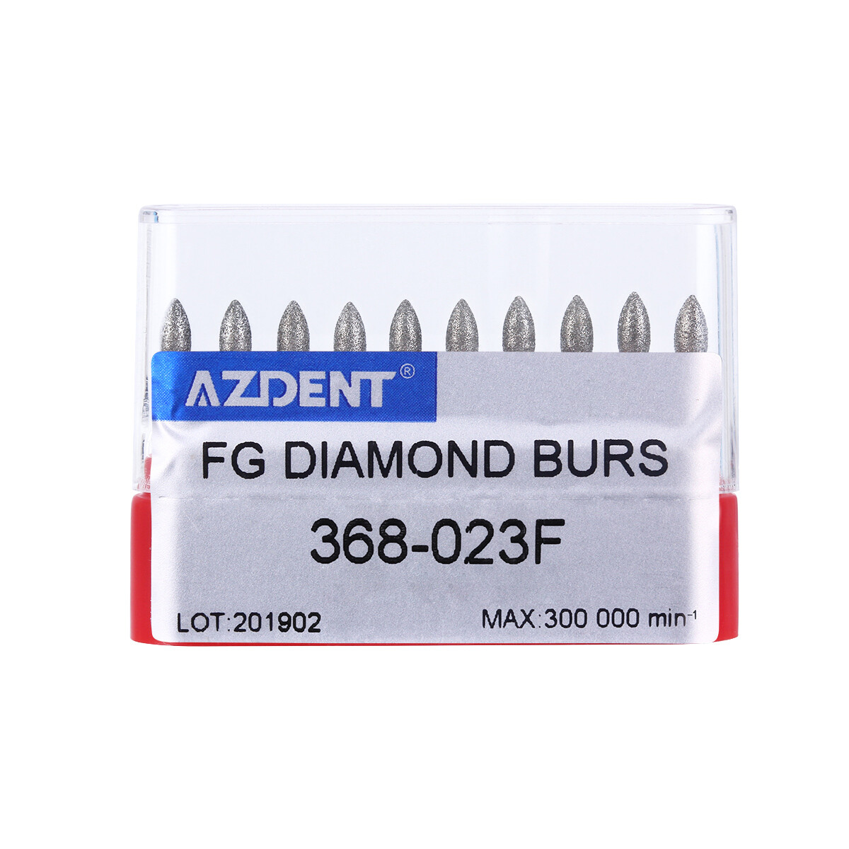 AZDENT Dental Diamond Burs Football Fine RED #368-023F & #379-023F