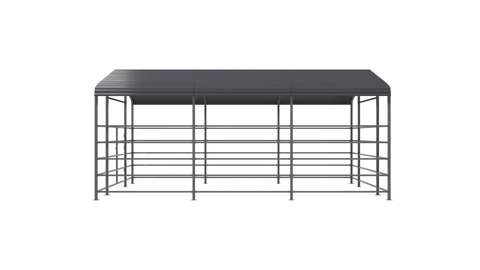 13x20ft Galvanized Livestock Shelter Metal Cattle Shed Steel Barn Horse Goat