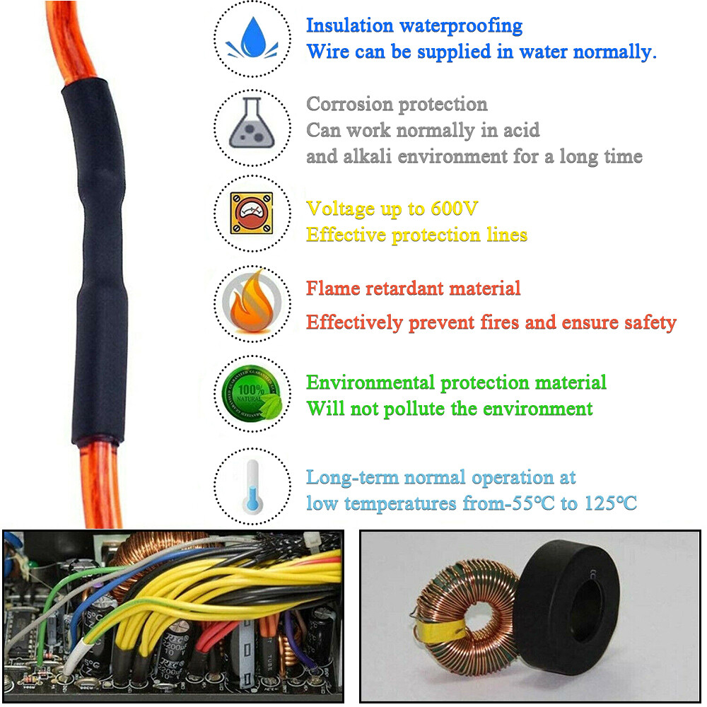 3:1 Heat Shrink Tubing Red Dual Wall Waterproof Glue Wires Wrap (LARGE SIZES)
