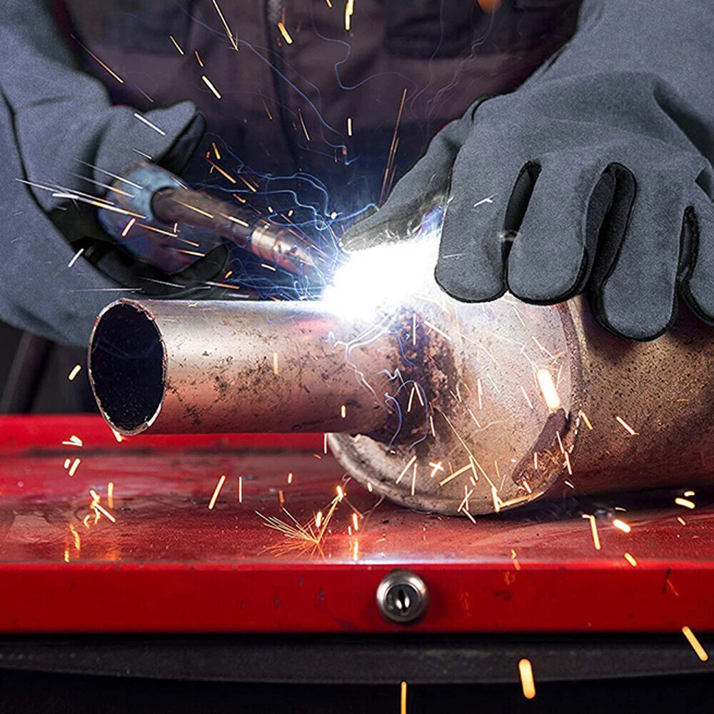 HITBOX 14‘’ 932°F Heat resistant Work Gloves Welding Gloves Grilling gloves BLK.