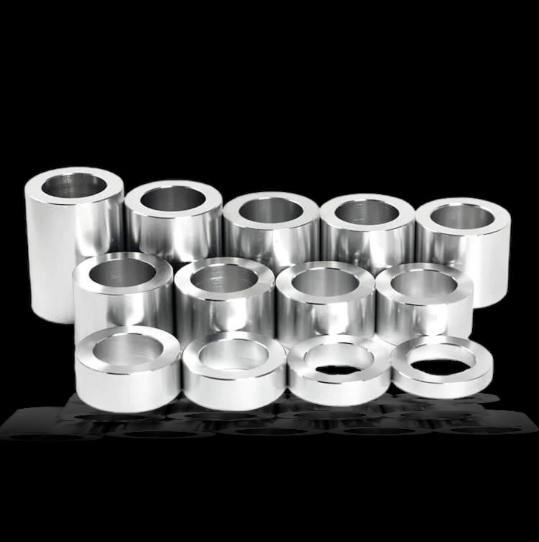 Precision USA Aluminum Spacer Bushing 1/2″ OD x 1/4″ ID Fits M6 & 1/4″ bolts
