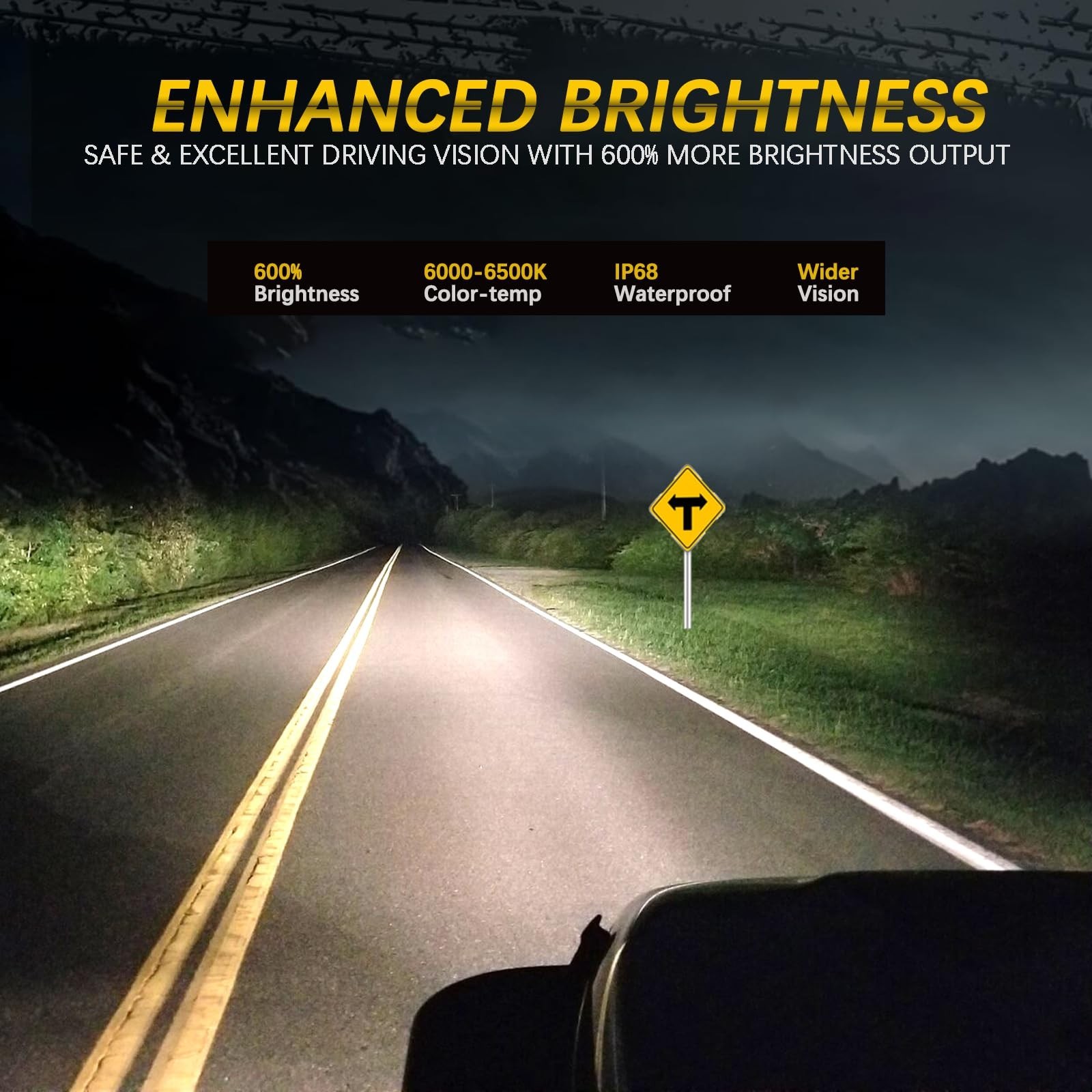 5×7 LED Headlight 7×6 H6054 Headlights with Blue Halo Amber Turn Signal Compa…
