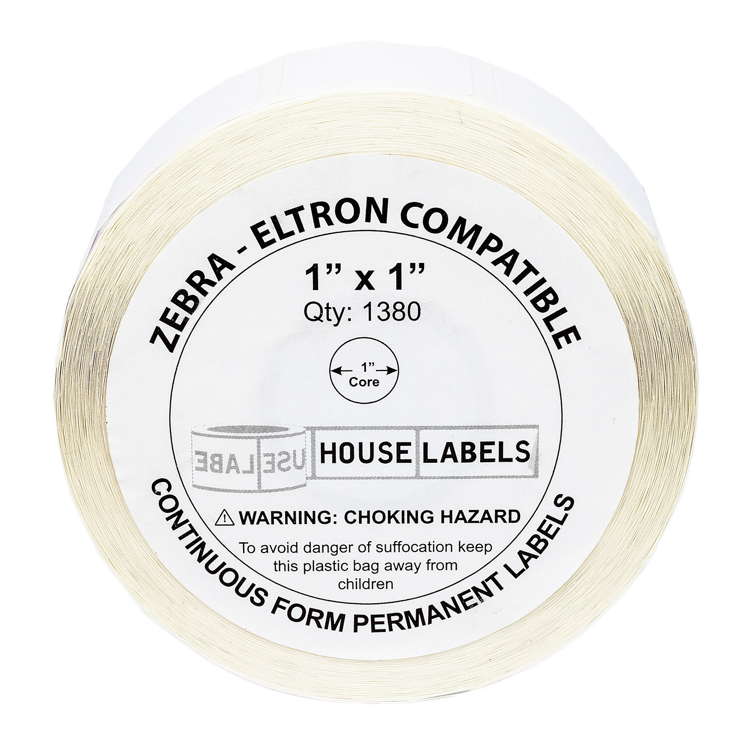 ZEBRA / ELTRON 1×1 (1″ x 1″) SQUARE Direct Thermal Labels – (1) Roll of 1380