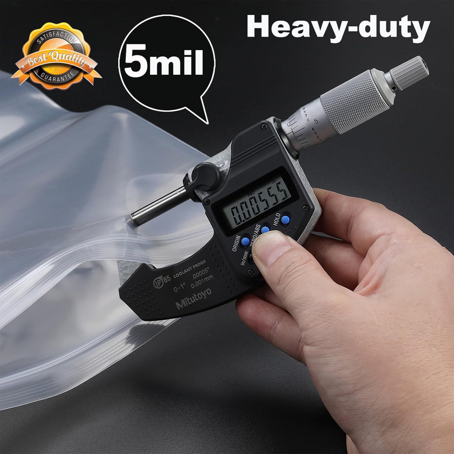 4×6 Clear Zip Lock Bags 5 Mil Heavy Duty Reclosable Storage Bags 100 Pcs