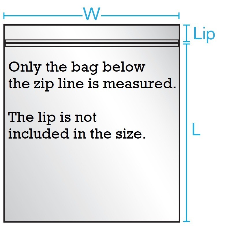 3″x3″, 4″, 5″, 6″ Clear 2 Mil Plastic Zip Bag Reclosable Small 2Mil Lock Top