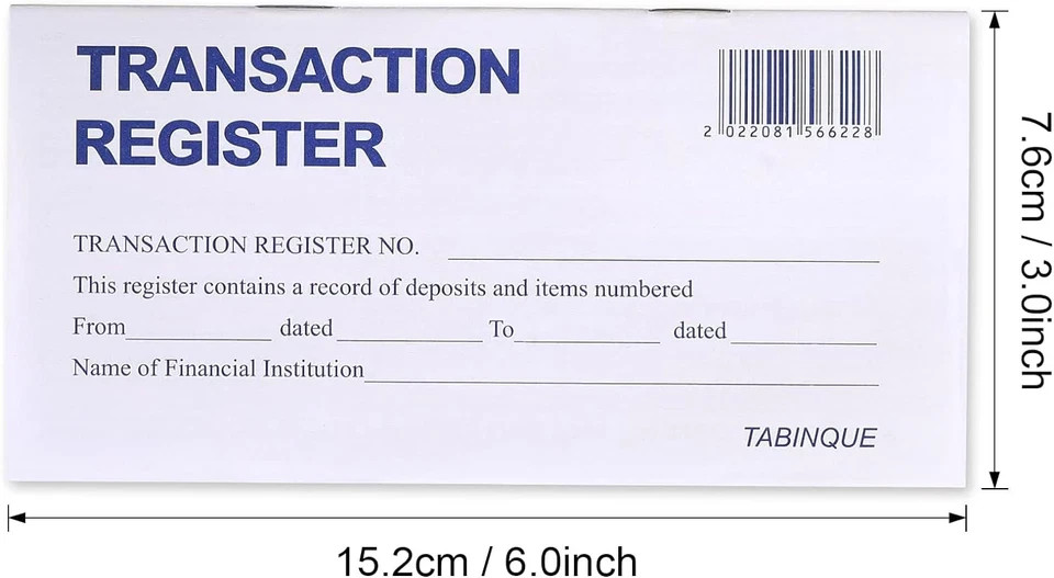 24 PCS Check Registers for Personal Checkbook, Easy to Read Checkbook Register