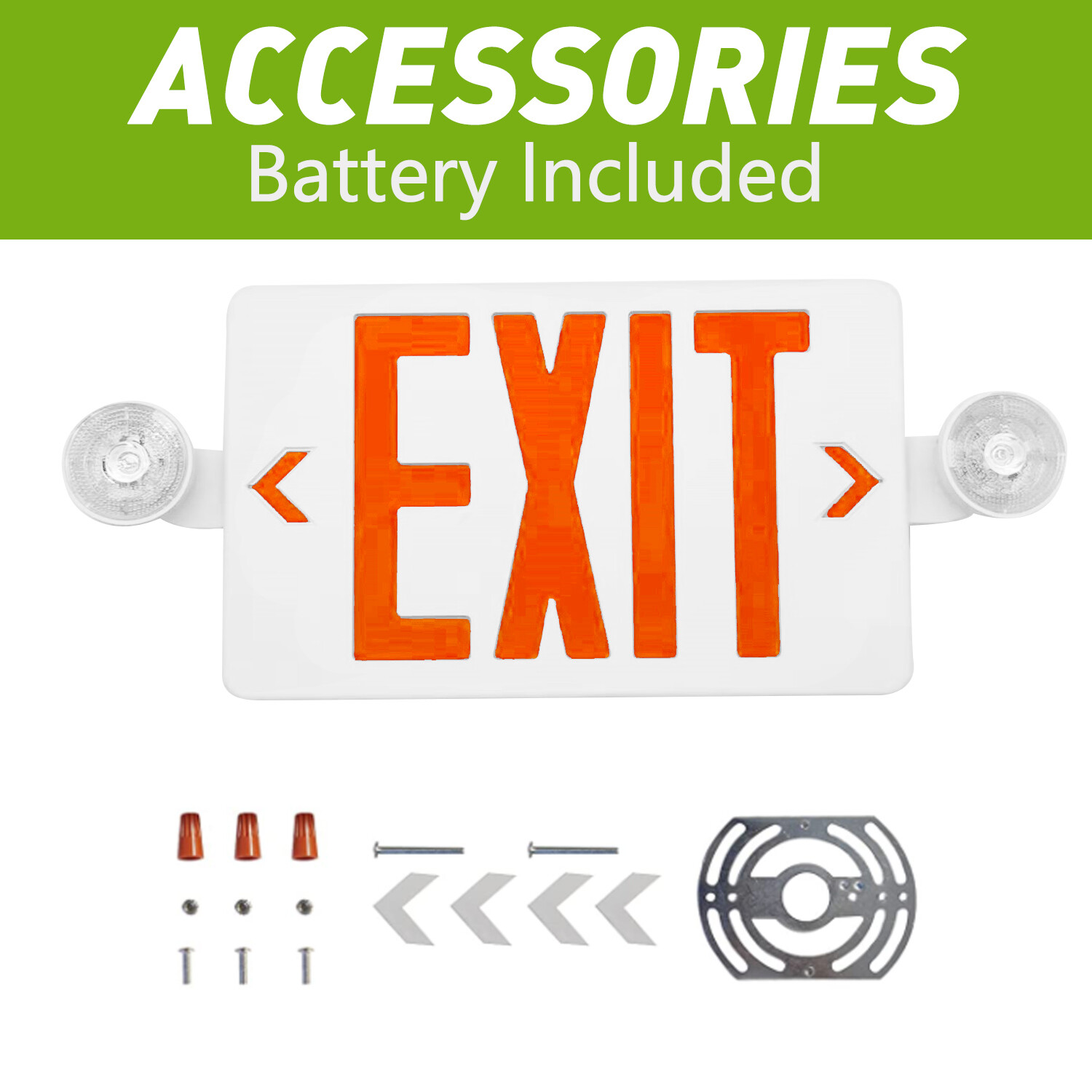 LED Exit Sign lamp & Emergency Light – Dual LED Lamp UL-94 Fire Resistance light