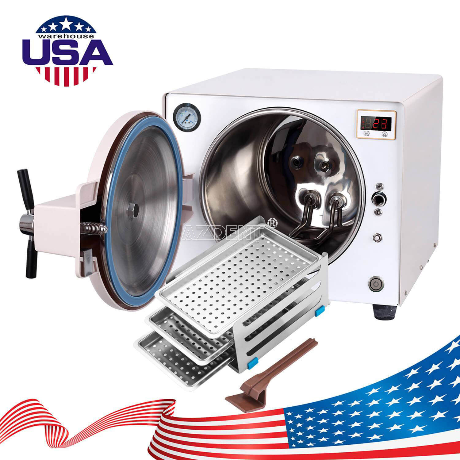 18L/22L Dental Autoclave Steam Sterilizer Medical Class B Drying/w/ Printer