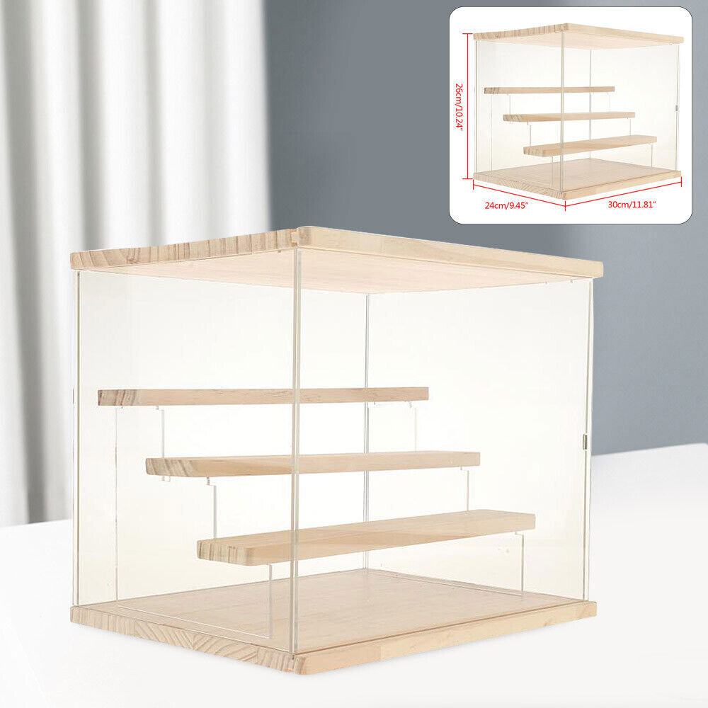 4-Tier Large Acrylic Display Case Dustproof Box for Collectibles Action Figures