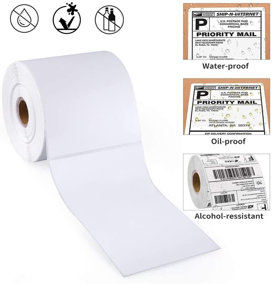 4 Rolls 4×6 Direct Thermal Shipping Labels – 250 per roll – 1000 labels