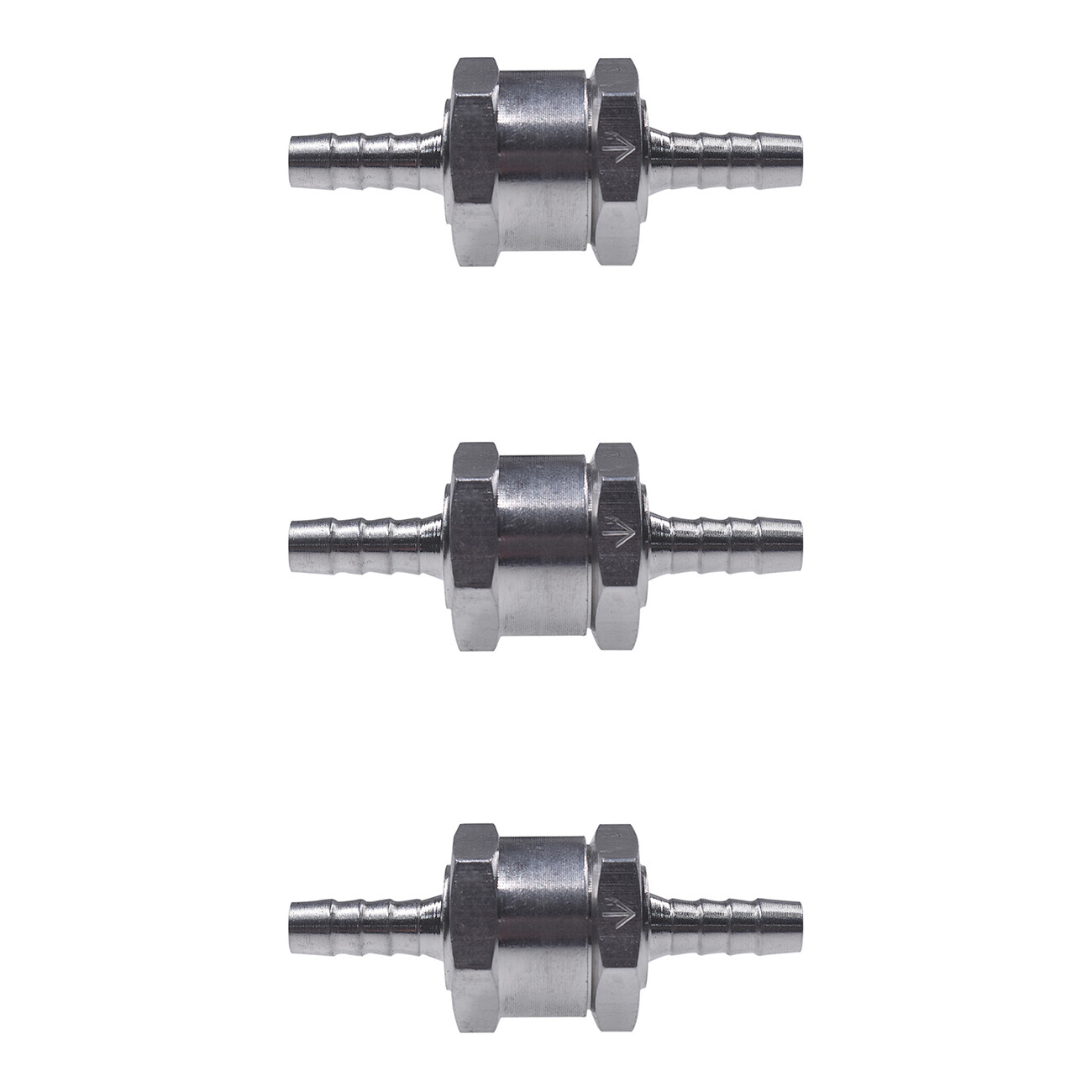 3 PCS 6MM Non-Return One Way For 1/4 Inch Air Fuel Oil Check Valve Diesel Gas