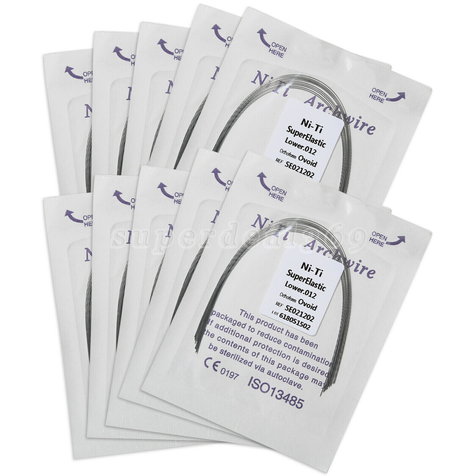 10pcs/pk Dental Orthodontic Niti Arch Wire Round Ovoid Form all size option
