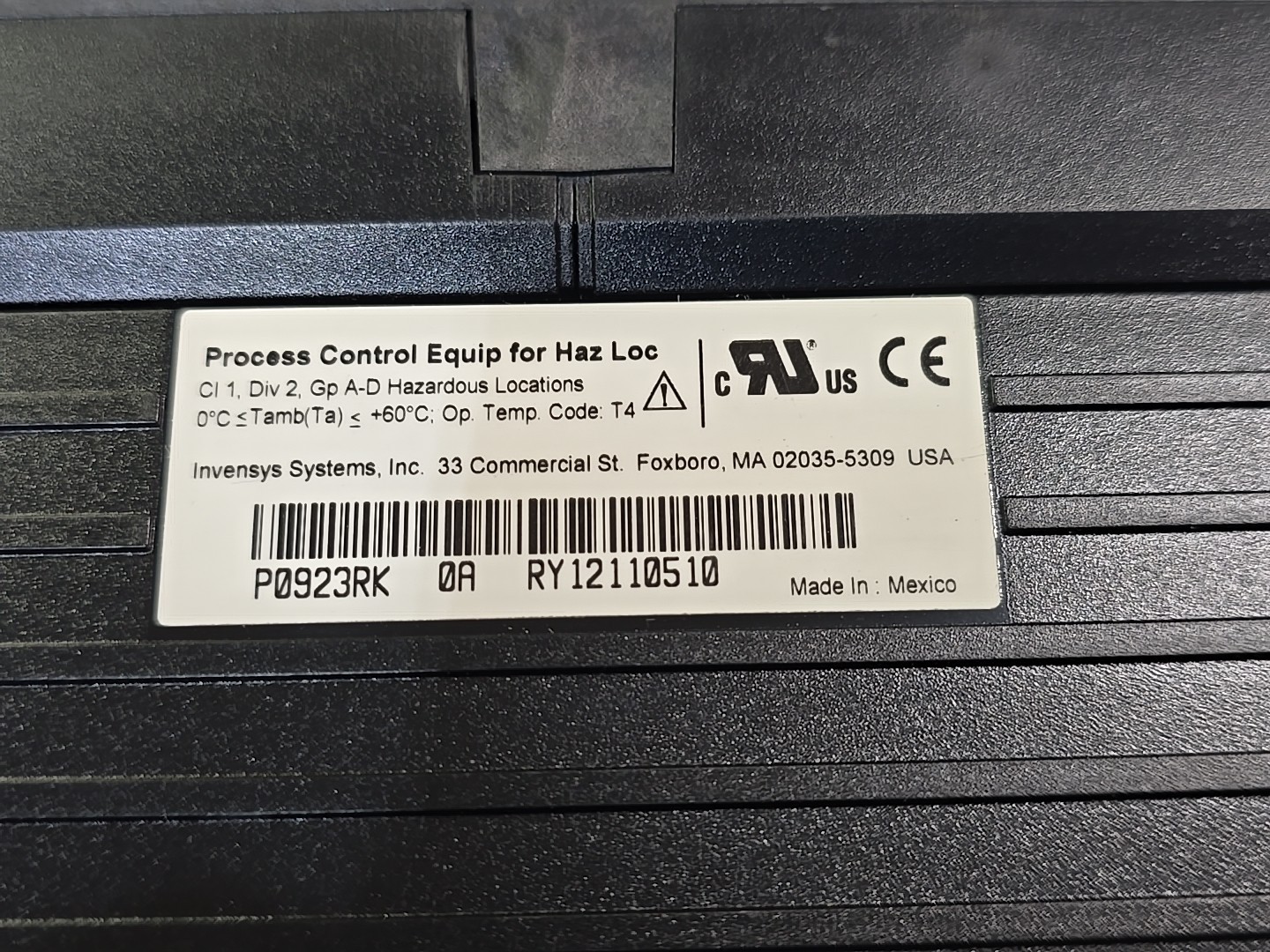 INVENSYS FOXBORO TAA10 P0923RK TERMINATION ASSEMBLY ADAPTER