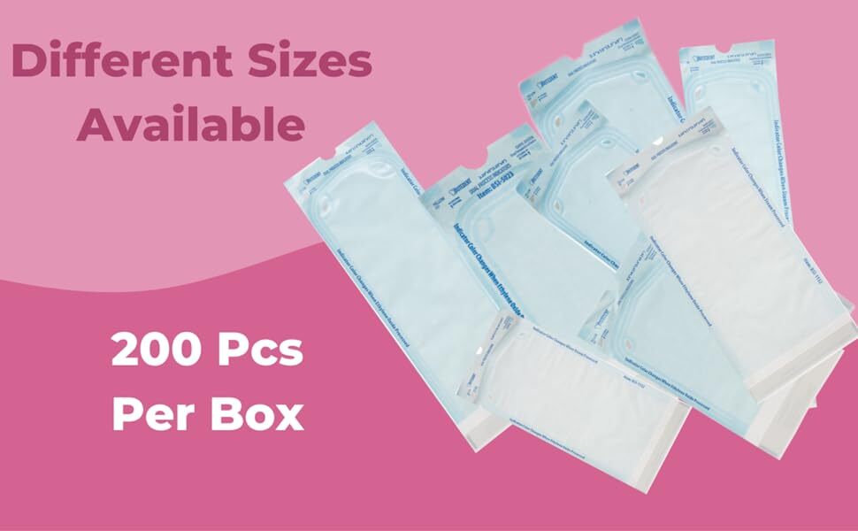 Self Seal Sterilization Pouches – Autoclave Sterilizer Bags 2.25″x 3.75″ Tattoo