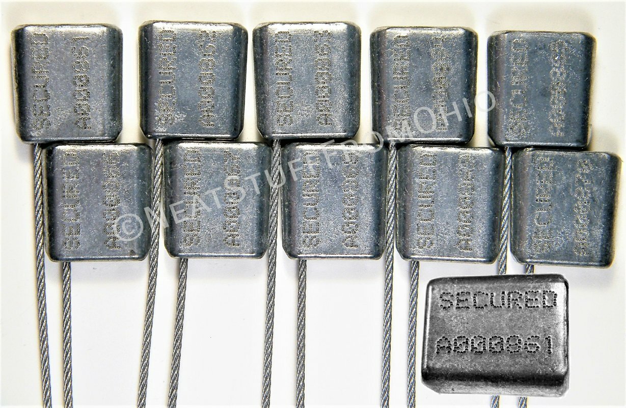 SECURITY SEALS, CABLE SEAL, ALL-METAL, 12” & 24”, TEN SEALS, GREAT PRICE! 👈