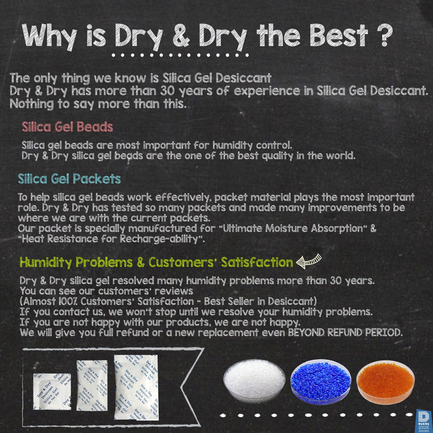 3 gram X 50 PK “Dry & Dry” Silica Gel Desiccant Packets(Reusable)-FDA Compliant