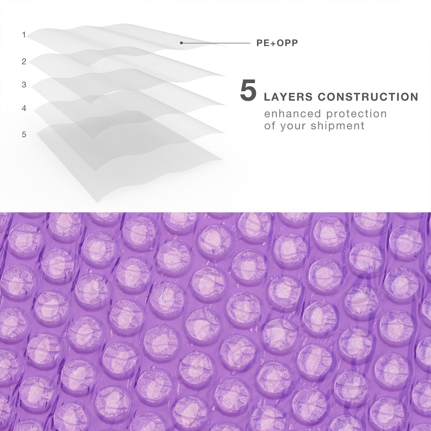 ProLine 500 #0 Extra Wide CD DVD Purple Poly Bubble Mailers Envelopes 6.5×10