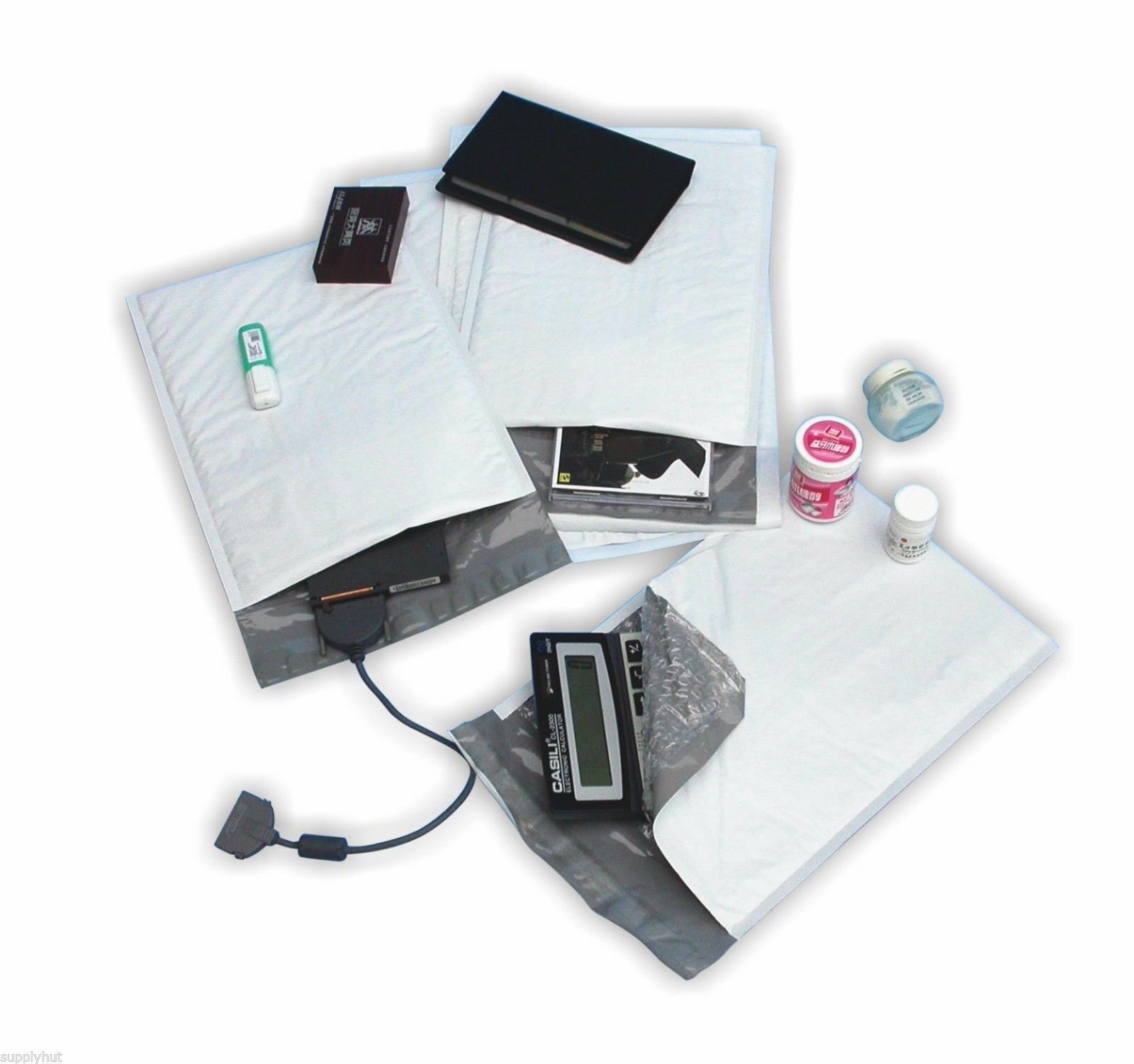100 #000 4×8 Poly Bubble Padded Envelopes Mailers Shipping Case 4″x8″